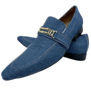 Imagem de Sapato Masculino Italiano Em Brim Jeans Ref: D743 - ART SAPATOS