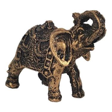Imagem de Mini Elefante Decoração Estante Mesa Sala Escritório Buda - R.L Artesã