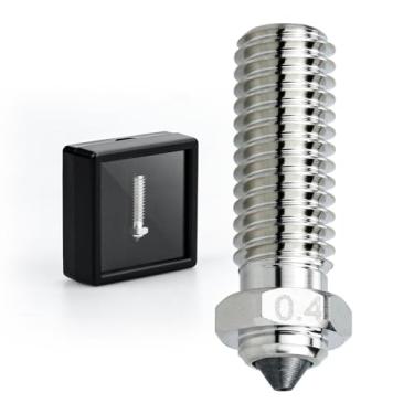 Imagem de Xirbbo Atualizar Tungstênio Carbidetip Bimetal Volcano 0.4Mm Bicos Alta Condutividade Térmica Resistência À Abrasão Para Anycubic Vyper/Kobra Max/Plus, Artillery Sidewinder X2 Flsun V400 Super Impress