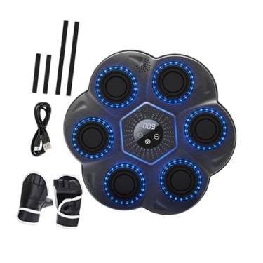 Imagem de menolana Smart Music Boxing Machine Training Equipment Reaction Alvo Lighted Boxing Wall Target para Kickboxing Home Gym Karate, Preto