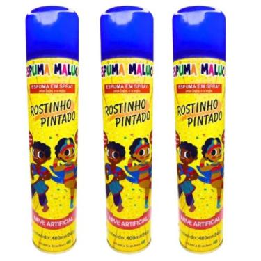 Imagem de 03 Espuma De Carnaval Neva Artificial Spray Festa Fantasia - Rostinho 