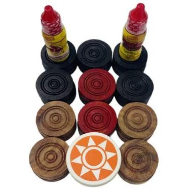 Imagem de Jogo de tabuleiro Carrom Pam Herbals Professional Junior 6mm