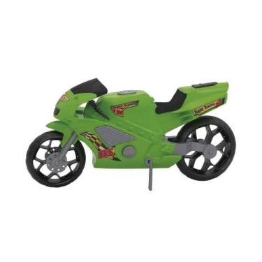 Imagem de Super Moto 360 Verde Modelo Esportivo Brinquedo Infantil 39cm Colecion