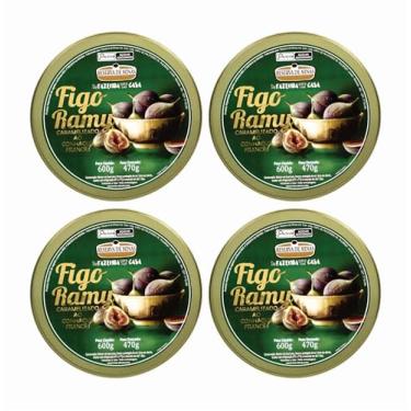 Imagem de 4 Doce Figo Ramy Caramelizado com Conhaque Francês em Lata de 600g da Reserva De Minas
