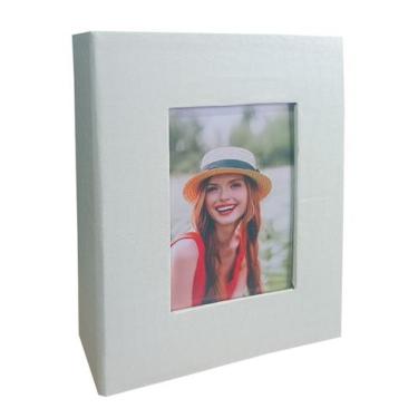 Imagem de Álbum 10x15 P/ 200 Fotos C/ Porta Retrato Na Capa - Sanxia, Branco