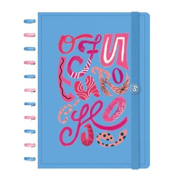 Imagem de Caderno de Disco ISCOOL Capa Dura Verbo Livre O Futuro é Hoje Azul G