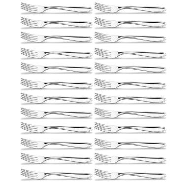 Imagem de Conjunto 24 Garfos de Mesa 19cm Aço Inox Lyon Brinox Talheres Refeições Diárias