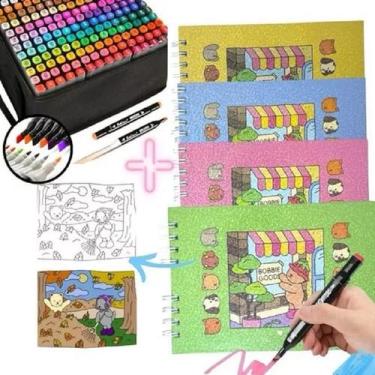 Imagem de Livro Colorir Infantil Bobbie Goods Capa Dura Canetinhas Diversas Core