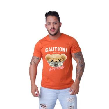 Imagem de Camiseta Masculina Urso Limited Top Estampado 100% Algodao Com um otim