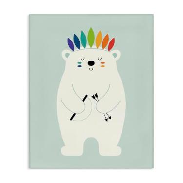Imagem de Stupell Industries Urso com arco e flechas em tela design de parede por Andy Westface, 40,6 x 50,8 cm