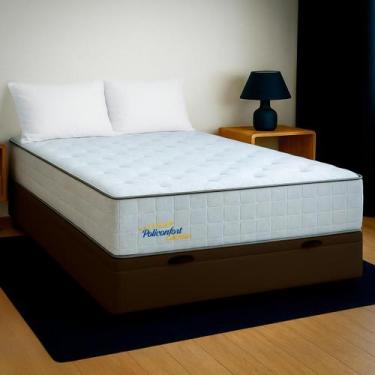 Imagem de Cama Box Baú Casal Branco+Colchão SonoTerapia Massageador - PoliConfor