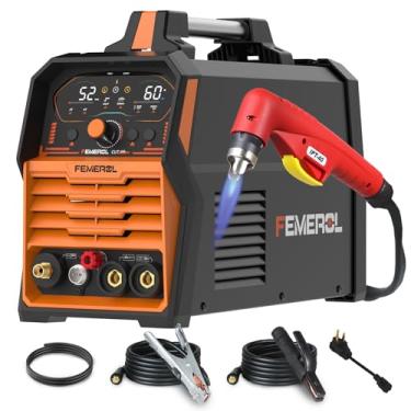 Imagem de FEMEROL Cortador de plasma, 2 em 1 cortador de plasma de 60A sem alta frequência/soldador em bastão de 200A grande tela digital sem toque, arco piloto sem toque, máquina de corte plasma de tensão
