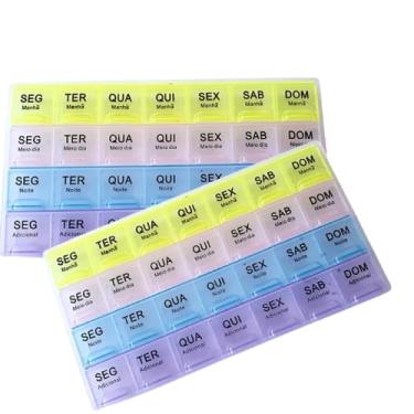 Imagem de 10 Porta Comprimidos Pílulas Suplementos Organizadora Remédios