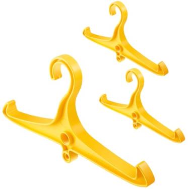 Imagem de FoldTier 3 peças cabide de mergulho regulador BC cabide de roupa de mergulho com fios Din colete tático para roupas secas BCD pendurado lateral (amarelo)