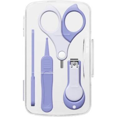 Imagem de Kit de Cuidados com Unhas do Bebê 4 em 1 Seguro e Prático Aparador de Unhas (lilas)