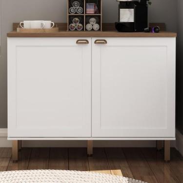 Imagem de Balcão Buffet Iluminata 2 Portas 100% Mdf Branco - Genialflex