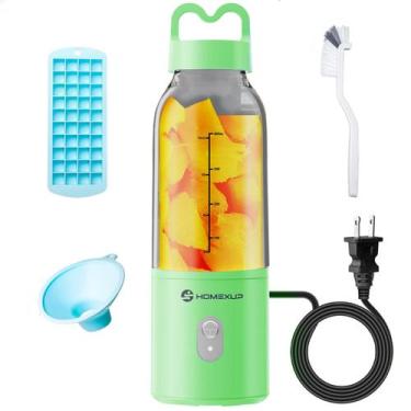 Imagem de Espremedor portátil HOMEXUP 400mL 175W de alta potência verde