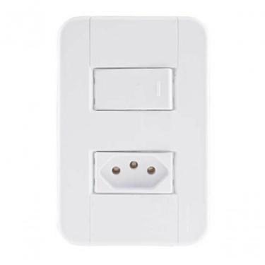 Imagem de Conjunto 4x2 1 Interruptor Simples 10 A 250 V 1 Tomada 2p+t 20 A 250 V Tramontina Tablet