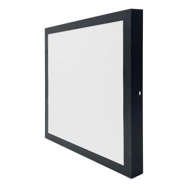 Imagem de 2X Plafon Sobrepor Quadrado Led 25W Painel Preto Bivolt 30X3