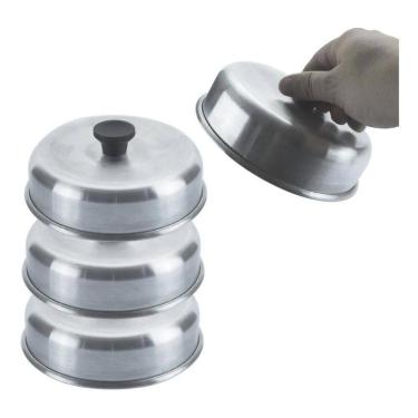 Imagem de 2X 4 Abafador De Hamburguer Tampa Para Chapa Lanche Lanchone