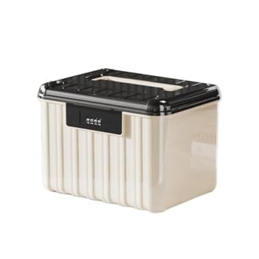 Imagem de Bothyi Organizador de documentos com trava de senha multiuso para armazenamento de documentos com trava de senha e caixa organizadora de garagem para armário, 25x19.8x17.8cm