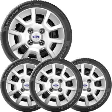 Imagem de 4X Calota Jogo Ford Ka Hatch E Sedan Aro13 Com Emblema 124Cb