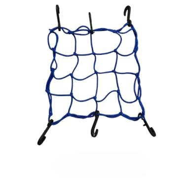 Imagem de Acessorios para Moto, Rede Elastica Aranha, Rede Elástica Aranha Bagageiro Moto Bike 35x35cm(Azul,3 Unidades)