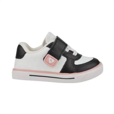 Imagem de Tênis Casual Infantil Molekinha Branco E Preto, Branco, Preto, 24