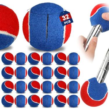 Imagem de Chunful 32 peças de protetores de chão de perna de cadeira pré-cortados bola de tênis cadeiras e mesas de sala de aula capas de perna deslizantes silenciosos evitam arranhões e arranhões no chão