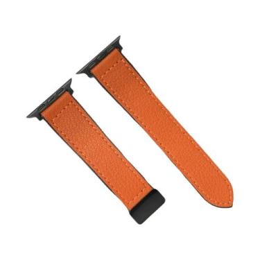 Imagem de Pulseira De Couro E Silicone De 42mm 44mm 45mm Para Apple Watch Ultra2