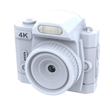 Imagem de ASHATA Pequena Câmera de Polegar 64MP HD Pequeno Gravador de Vídeo retrô para Viagens, Mini Micro Câmera de Vídeo Com Lente Grande Angular de 78 °, Bateria de Lítio (Branco)