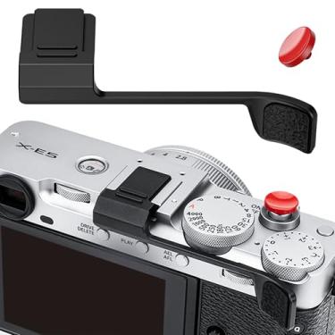 Imagem de Punho de polegar para cima com botão de obturador para câmera sem espelho Fuji Fujifilm X-E5 XE5, liga de alumínio X-E5 Punho de polegar com protetor de capa de sapata quente Suporte de apoio de
