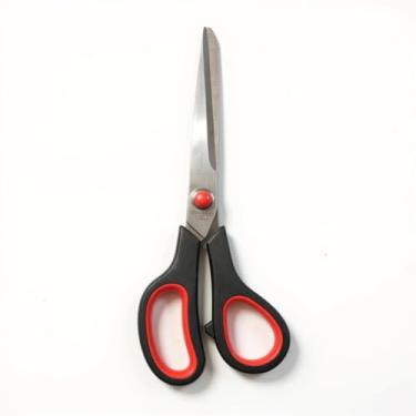 Imagem de Tesoura Profissional de Aço Inoxidável, 23,5 cm, Cabo Ergonômico Antiderrapante, para Tecido, Papel e Artesanato, Lâminas Precisas com Acabamento em Vermelho e Preto