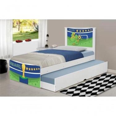 Imagem de Cama Bicama Juvenil Copa Do Mundo Brasil C/ Colchões