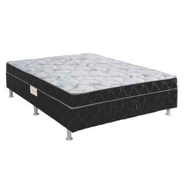 Imagem de Cama Box Conjugado Casal: Colchão Molas Bonnel Springs Black (138x188x41) Pelmex