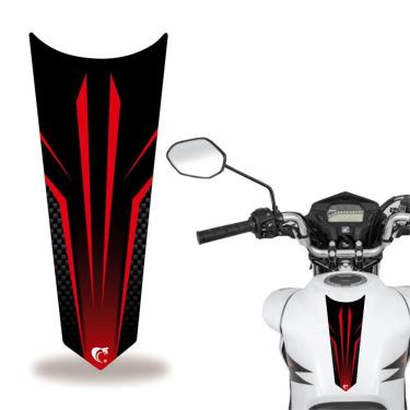 Imagem de Adesivo Faixa Gravata Tanque Moto Carbono Vermelho