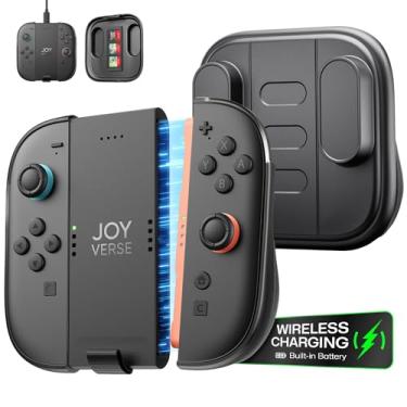 Imagem de JSAUX Charging Grip for Switch 2 JoyCon, Built-in Battery & Playing While Charging, Ergonomic Controller Charger Handle Grip Set for Nintendo Switch 2 (2025) Joy Con, with Front Protective Cover