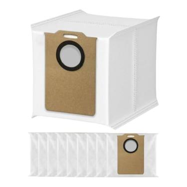 Imagem de [Pacote com 10] Sacos de pó para aspirador de pó MONSGA MS1 MAX, sacos de reposição para coleta de poeira aptos para Ultenic T10 Lite para Liectroux M70 Pro para BPMIO B15 Plus para Lubluelu L15 Plus