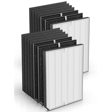 Imagem de Filtro de substituição 2000 compatível com purificadores de ar Air Doctor AD2000/AD2000i – Inclui 2 filtros premium, 4 filtros de carvão ativado e 8 pré-filtros – Compare com a peça # ADF2001 ADF2002