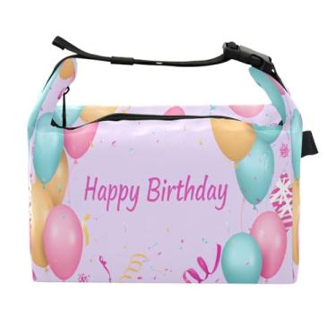 Imagem de STAYTOP Lancheira de feliz aniversário com fivela de alça, lancheira isolada para meninos e meninas, lancheira térmica para trabalho escolar