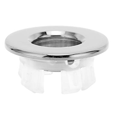 Imagem de GLOGLOW Tampa de Transbordamento da Pia do Banheiro, Latão, 3x1,5cm, Fácil Instalação, Circular, para Cozinha e Banheiro (#14)