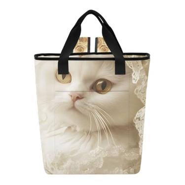 Imagem de Bolsa térmica de garrafa elegante para vestido de noiva branco para gatos quentes e frios, isolada com 36 latas, bolsa térmica macia para viagens