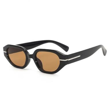 Imagem de HCHES Óculos de Sol Femininos Clássicos de Luxo com Armação Grossa e Degradê Retrô, Proteção UV400 para Uso Externo (Cor: Chá Preto)