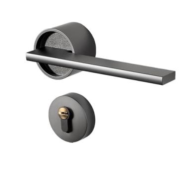 Imagem de Fechadura de porta de quarto dividida maçaneta de porta de quarto fechadura magnética silenciosa porta de madeira maciça