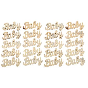 Imagem de Ainoli 20 peças de madeira de carta de bebê 90x45mm durável uso seguro fácil gravação modelagem personalizada artesanato em madeira faça você mesmo