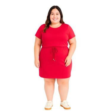 Imagem de Vestido Plus Size Feminino Manga Curta Elegante Casual Festa - Sara Co