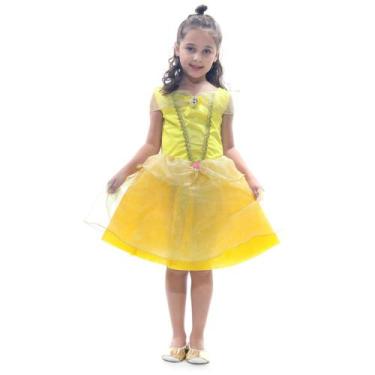 Imagem de Fantasia Princesa Dourada Vestido Infantil - Diversos, Unica, M