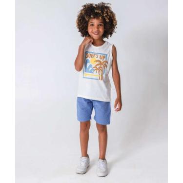 Imagem de Bermudas Infantil Textura Marisa Tam 4 a 10 Azul-73111, Azul, 8