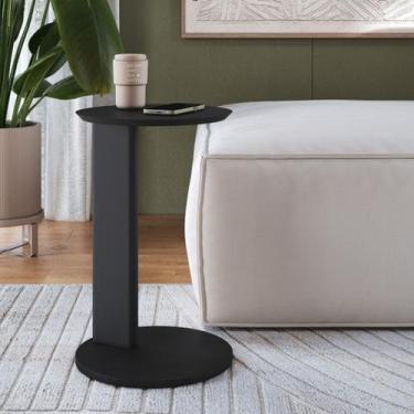 Imagem de Mesa Lateral Apoio Sofá Orgânica 35cm Chanfrada Pé Madeira 28020 Artes