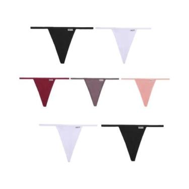 Imagem de Conjunto De Calcinhas De Algodão Femininas 7 Peças T-Back Sexy Confort